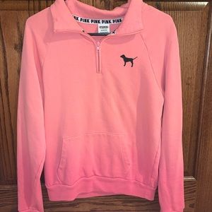 ombré pink half zip